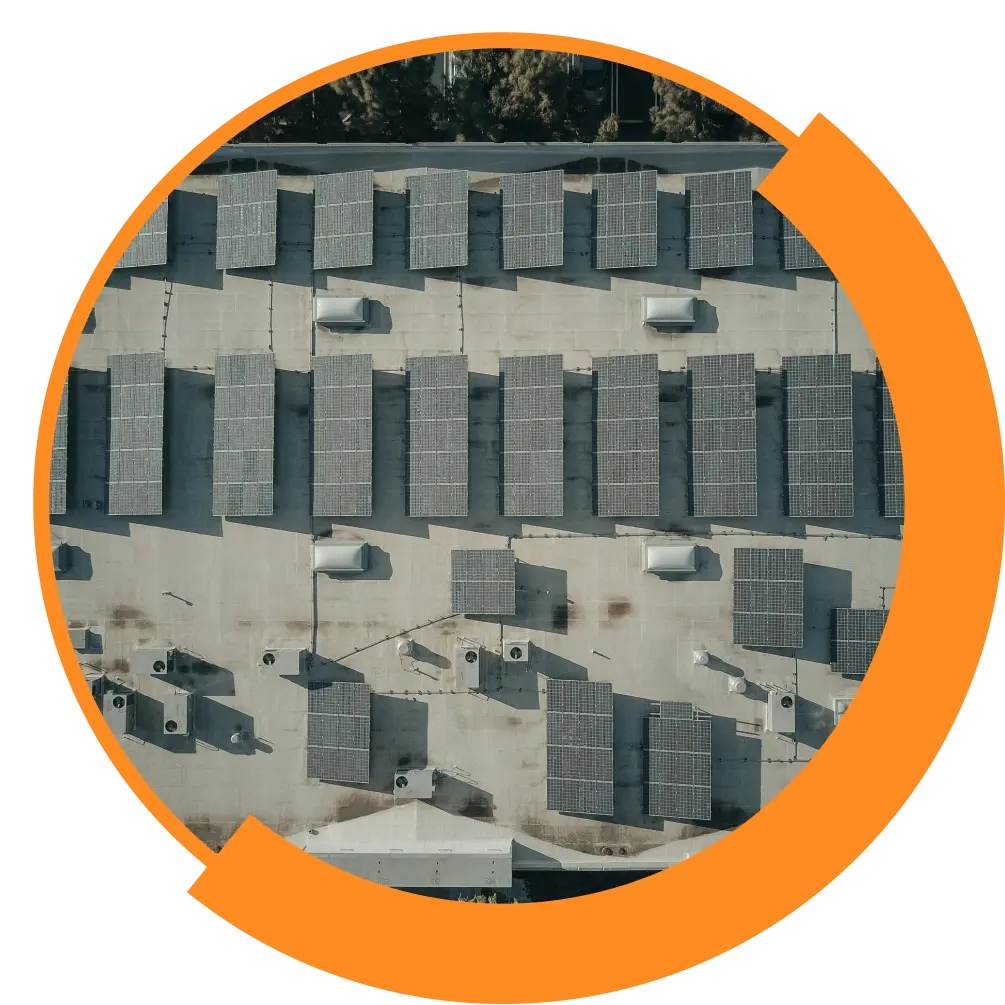 Paneles Solares en Techo Circular